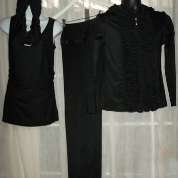 PLURIE Pants - PLURIE ATHLETIC 5 SET JACKET VEST PANTS TANK SKIRT